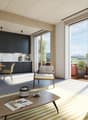 Visualisierung Küche, Wohnen, Terrasse