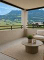Loggia mit Blick auf die Rigi - zum Greifen nahe