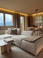 Séjour avec magnifique vue sur la Vallée du Rhône / Living with magnificent view of the Rhone Valley / Soggiorno con magnifica vista sulla Valle del Rodano