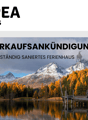 Verkaufsankündigung