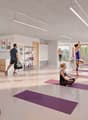 Vue du lot 2.3 - proposition salle de yoga / pilates / sport