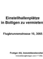 Parking lot for rent in Bolligen, located at Flugbrunnenstrasse 10, 3065 Bolligen. The ad is from Frutiger AG, an immobiliendienstleistungen (real estate services) company.