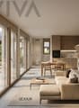 / une maison moderne avec de grandes portes coulissantes en verre ouvrant sur un salon et une cuisine avec vue sur les montagnes / a modern home with large sliding glass doors opening up to a living