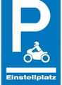 Parking place sign for motorcycles
