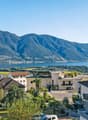mountains, sea, houses, buildings, lake