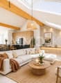 Séjour confortable avec beaucoup de cachet homestaging