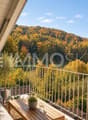 Balcon avec vue sur la forêt