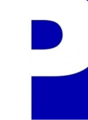 Blue background with white letter P indicating parking