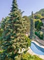 villa with sea view, swimming pool, large garden, balcony, waterfront