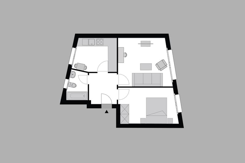 Furnished 1-bedroom Apartment near Hirslanden, Balgrist / Möbliertes 2-Zimmer Apartment (8)