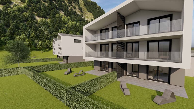Nuovo Duplex in costruzione con vista sui Castelli di Bellinzona (1)