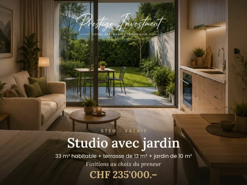 STUDIO NEU mit Garten in STEG (VS) (1)