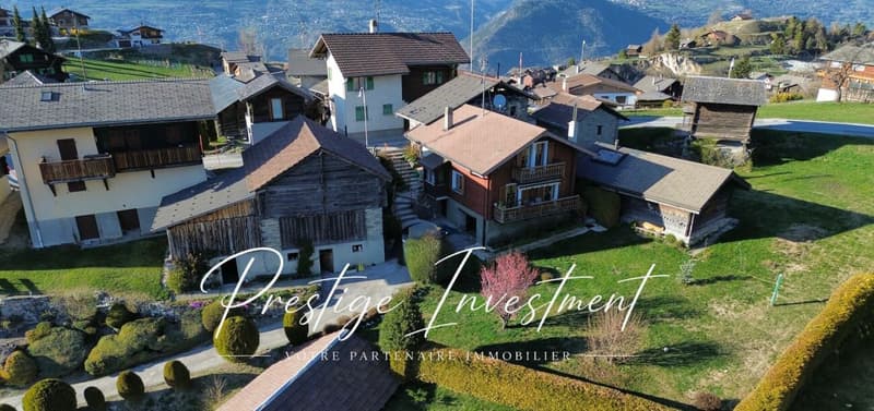 Charmanter Chalet mit 4,5 Zimmern und Nebengebäuden - Nax (1)