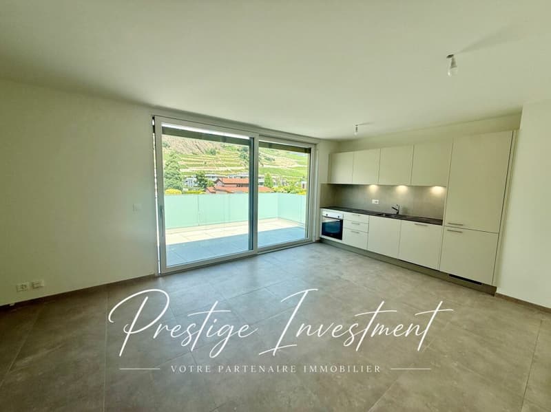Attique 2.5 pièces neuf avec terrasse et vue montagnes ? Uvrier / Sion (5)