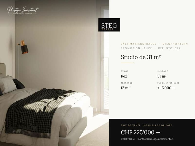 STEG STG-527 ? Studio de plain-pied, terrasse, CHF 225'000.-- (1)