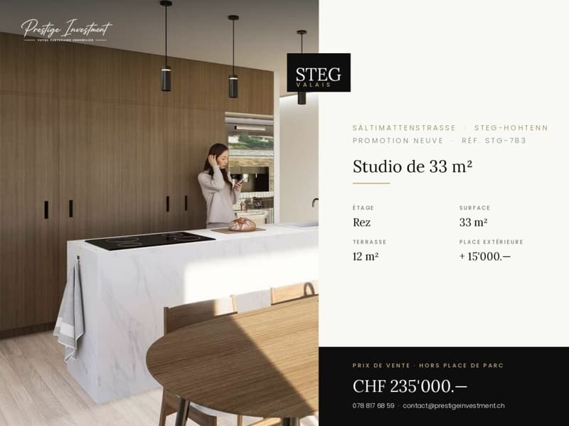 STG-783 ? Studio de plain-pied, terrasse, CHF 235'000.-- (1)