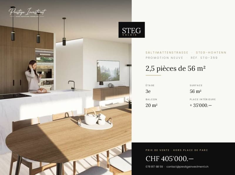 STG-359 ? 2,5 pièces au dernier étage, CHF 405'000.-- (1)
