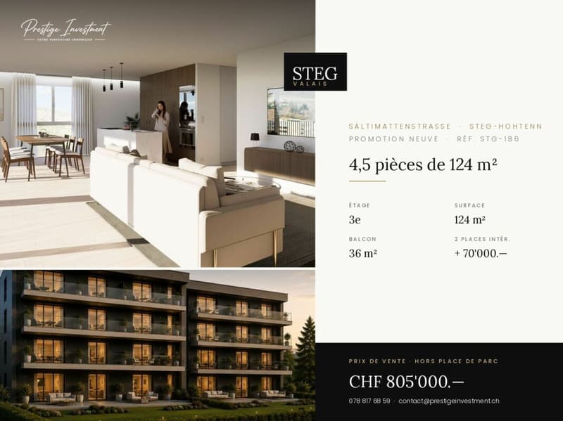 STG-186 ? 4,5 pièces de 124 m², dernier étage, CHF 805'000.-- (1)