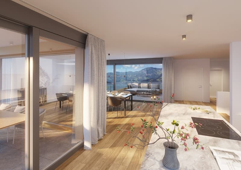 Traumhafte 4.5-Zimmer-Dachwohnung mit Aussicht Beckenried – Neubau 2027 (2)
