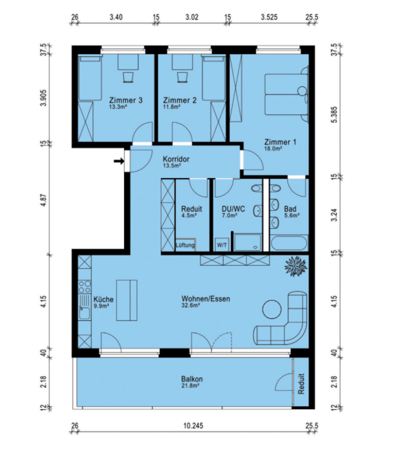 Moderne Wohnung im Zentrum von Ebikon (9)