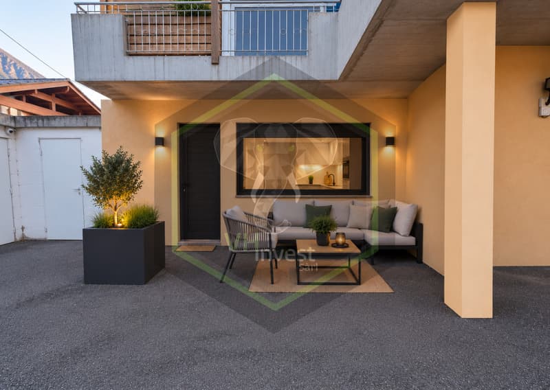 Studio rénové avec terrasse et beaux volumes à Riddes (1)