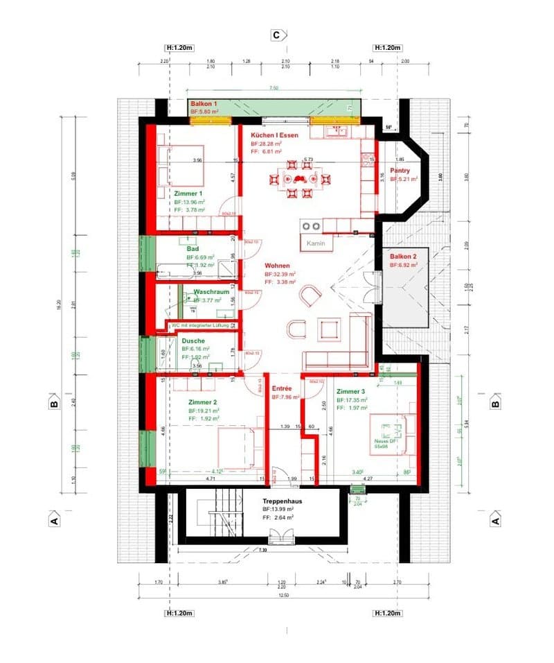 Exclusive 4.5-room attic apartment (180 m²) – First occupancy in Röschenz with panoramic views (17)