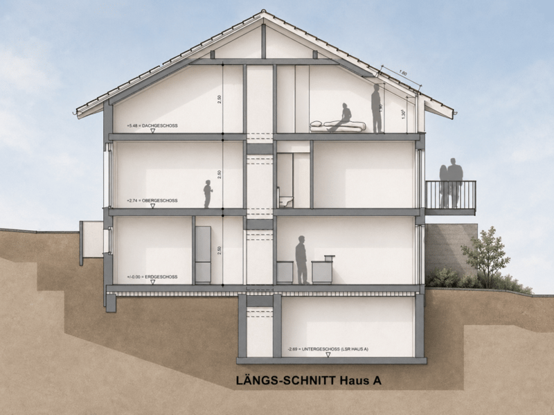 Neubau von drei modernen Upside Down Einfamilienhäuser in der Seelandgemeinde Jens (6)