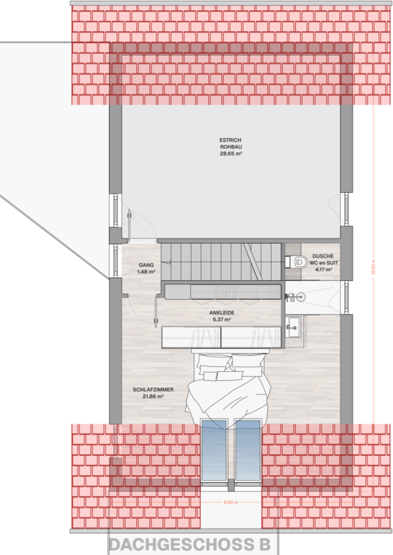 Neubau von drei modernen Upside Down Einfamilienhäuser in der Seelandgemeinde Jens (12)