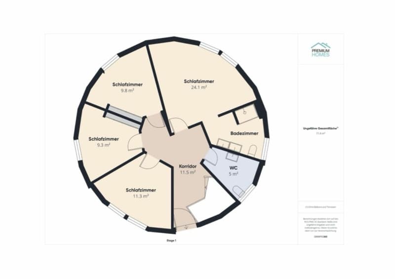Chefs-d'œuvre architecturaux : Deux maisons rondes exclusives dans un excellent emplacement avec 150m2 chacune sur un terrain de 902m2, idéal pour une grande famille ou des investisseurs. (15)