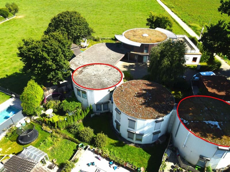 Chefs-d'œuvre architecturaux : Deux maisons rondes exclusives dans un excellent emplacement avec 150m2 chacune sur un terrain de 902m2, idéal pour une grande famille ou des investisseurs. (2)