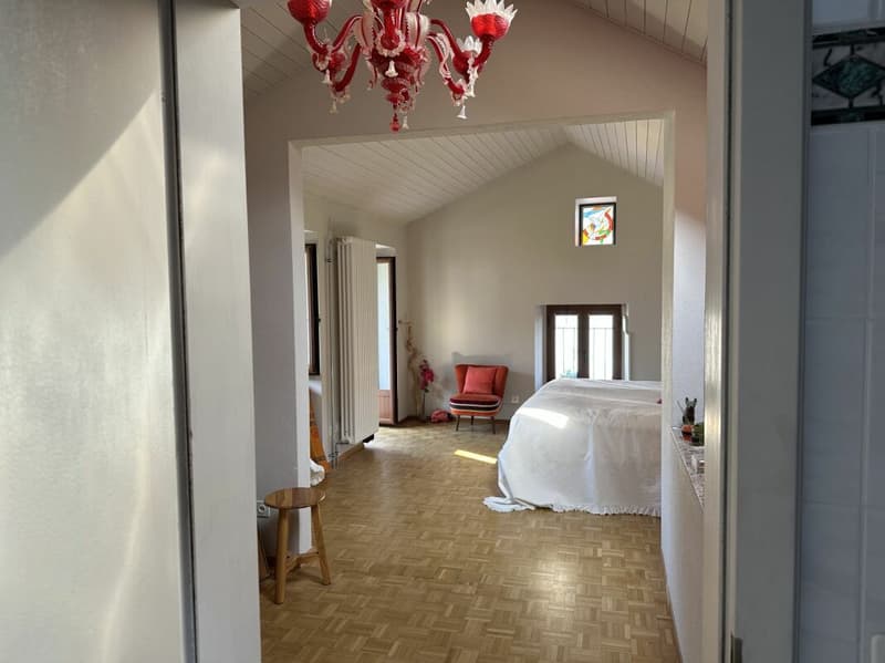 Tessiner Haus auf dem Hügel Artore in Bellinzona renoviert, mit Atelier und Garten (9)