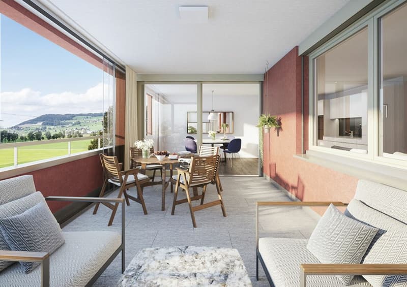 Hochwertig ausgebaute 3.5 Zimmer-Wohnung im gepflegten Parco Verde zu vermieten (2)
