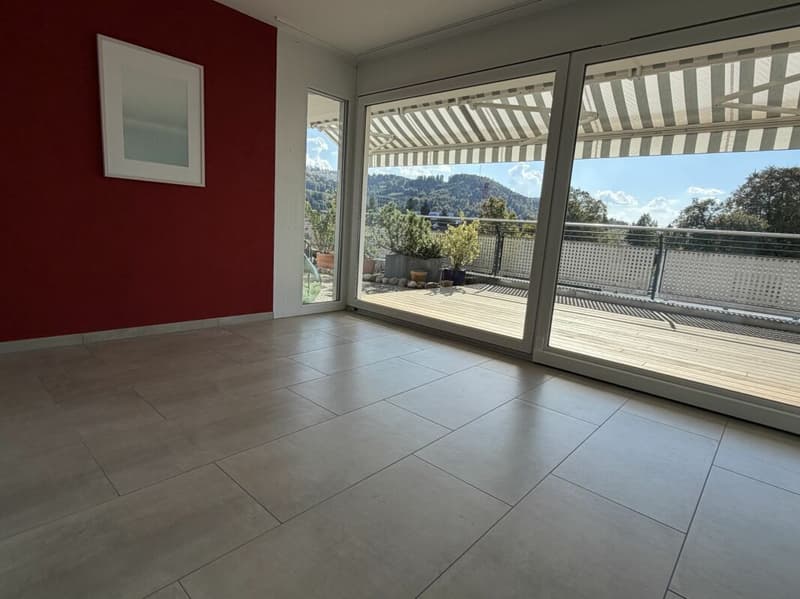 5.5-Zimmer Attika-Wohnung im Zentrum und doch an ruhiger Lage und mit viel Privatsphäre 126 m2 Nettowohnfläche, mehr als 100 m2 Terrasse (6)