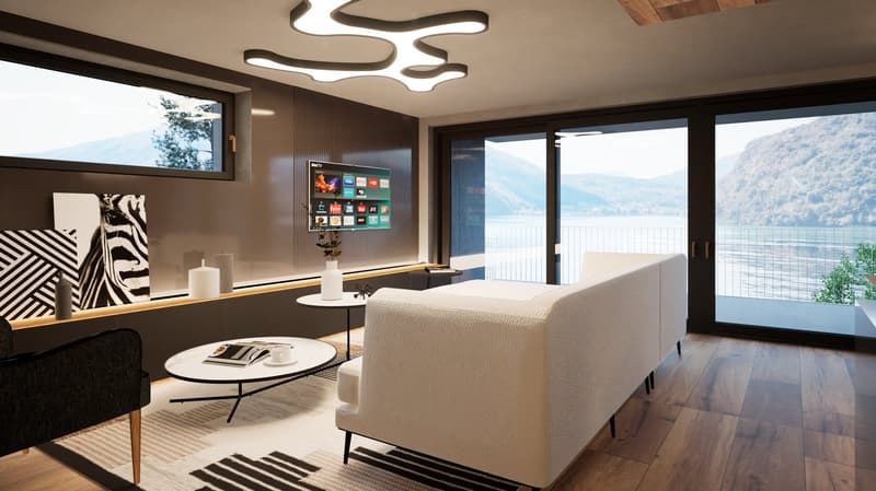 Exklusives Luxusapartment mit Pool und Seeblick in Lugano (3)