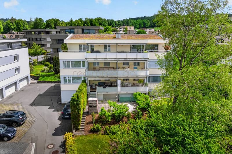 Charmante 4.5-Zimmer-Wohnung mit grosser Terrasse, Gartenanteil und Weitsicht (12)