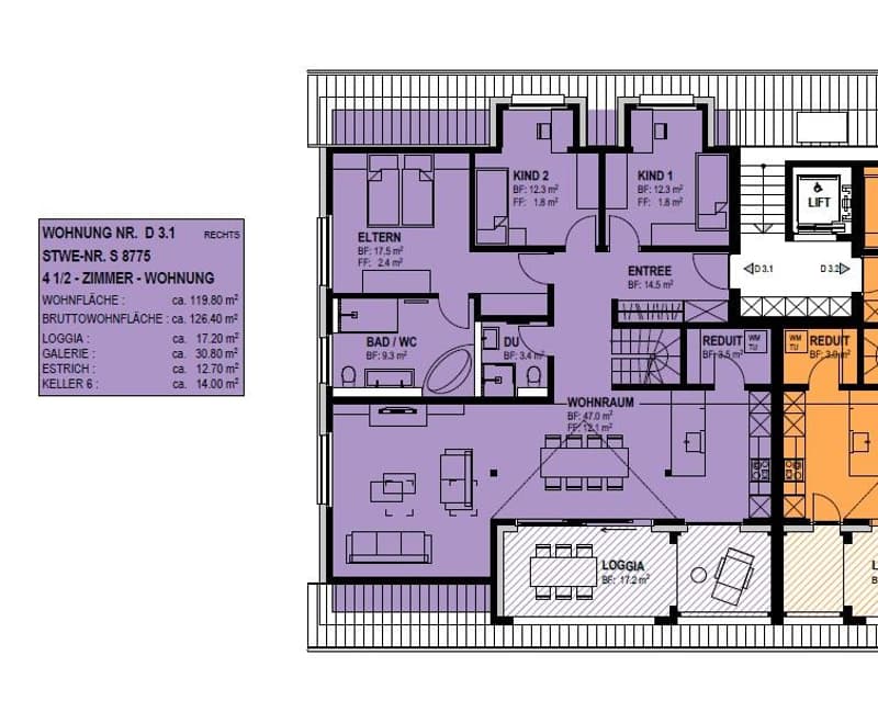 Exklusive 4.5 Zimmer-Galeriewohnung mit grosser Loggia und hochwertigen Ausbau (15)
