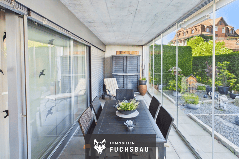 Loggia mit Glaselementen