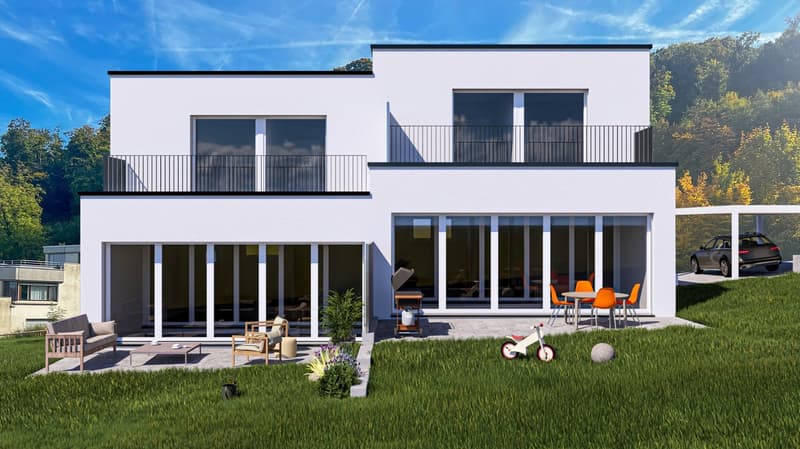 Case a schiera soleggiate a posizione elevata a Pratteln con vista panoramica (7)