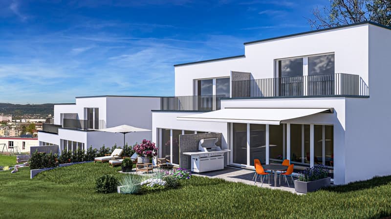 Case a schiera soleggiate a posizione elevata a Pratteln con vista panoramica (11)