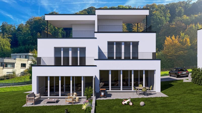 Case a schiera soleggiate a posizione elevata a Pratteln con vista panoramica (6)
