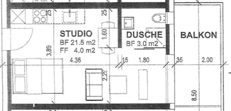 Studio centrale con balcone a Thun (6)