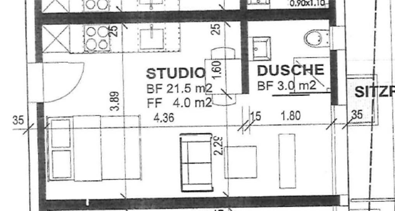 Zentrales Studio mit Sitzplatz in Thun (7)