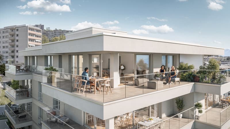 AN DER SCHWELLE ZU LAUSANNE — NEUE 2.5-ZIMMER-WOHNUNG · FREIE SICHT (7)
