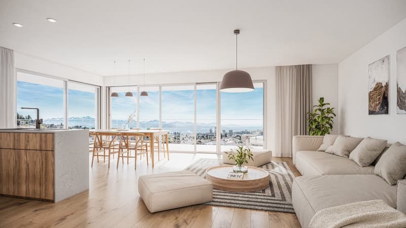 AN DER SCHWELLE ZU LAUSANNE — NEUE 2.5-ZIMMER-WOHNUNG · FREIE SICHT (9)