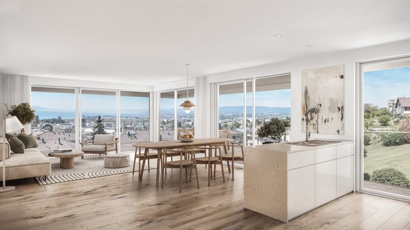AUX PORTES DE LAUSANNE — Appartement NEUF de 5.5 pièces en attique · Vue dégagée · Prilly (9)