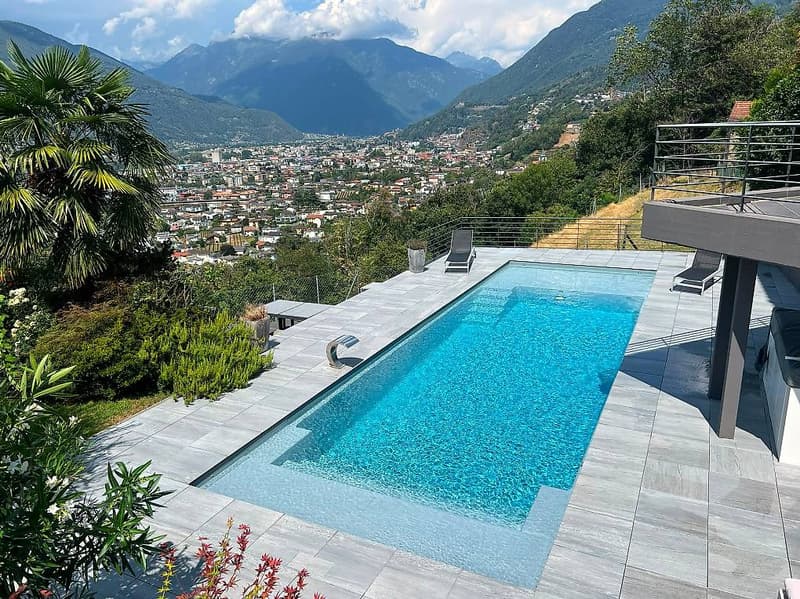 Camorino - Semi-detached house with stunning views and swimming pool (13)