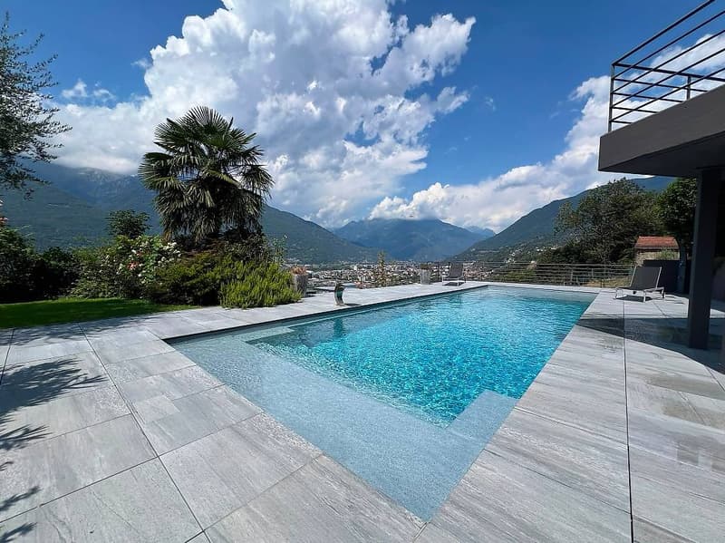 Camorino - Semi-detached house with stunning views and swimming pool (12)