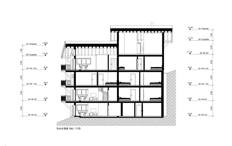 Progetto di costruzione nuovo di prima classe a Zermatt, albergo o 4 appartamenti duplex - residenza principale (10)
