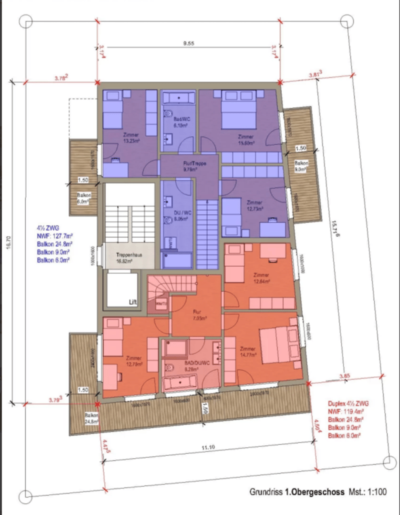 Progetto di costruzione nuovo di prima classe a Zermatt, albergo o 4 appartamenti duplex - residenza principale (14)