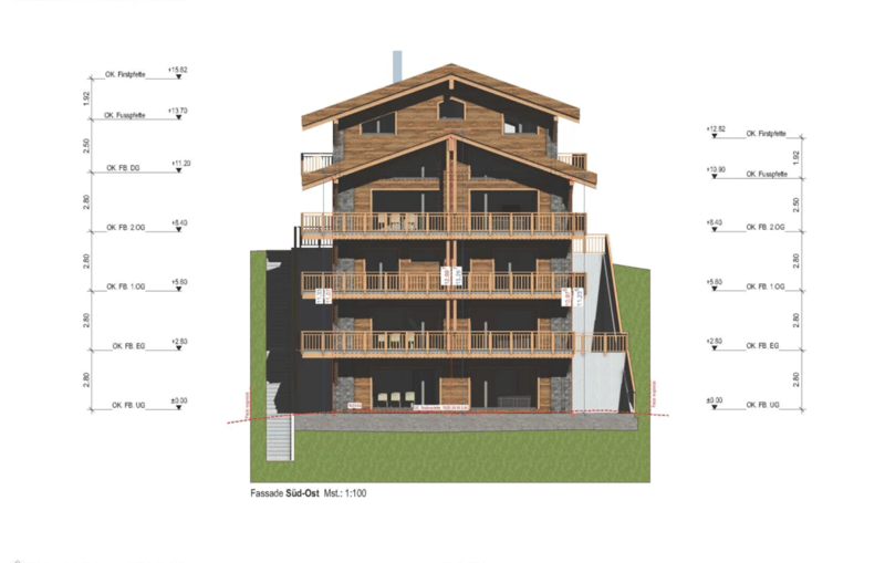 Progetto di costruzione nuovo di prima classe a Zermatt, albergo o 4 appartamenti duplex - residenza principale (5)
